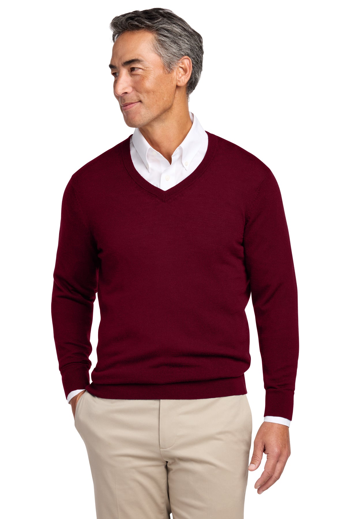 Brooks Brothers Men's Washable Merino V-Neck Sweater