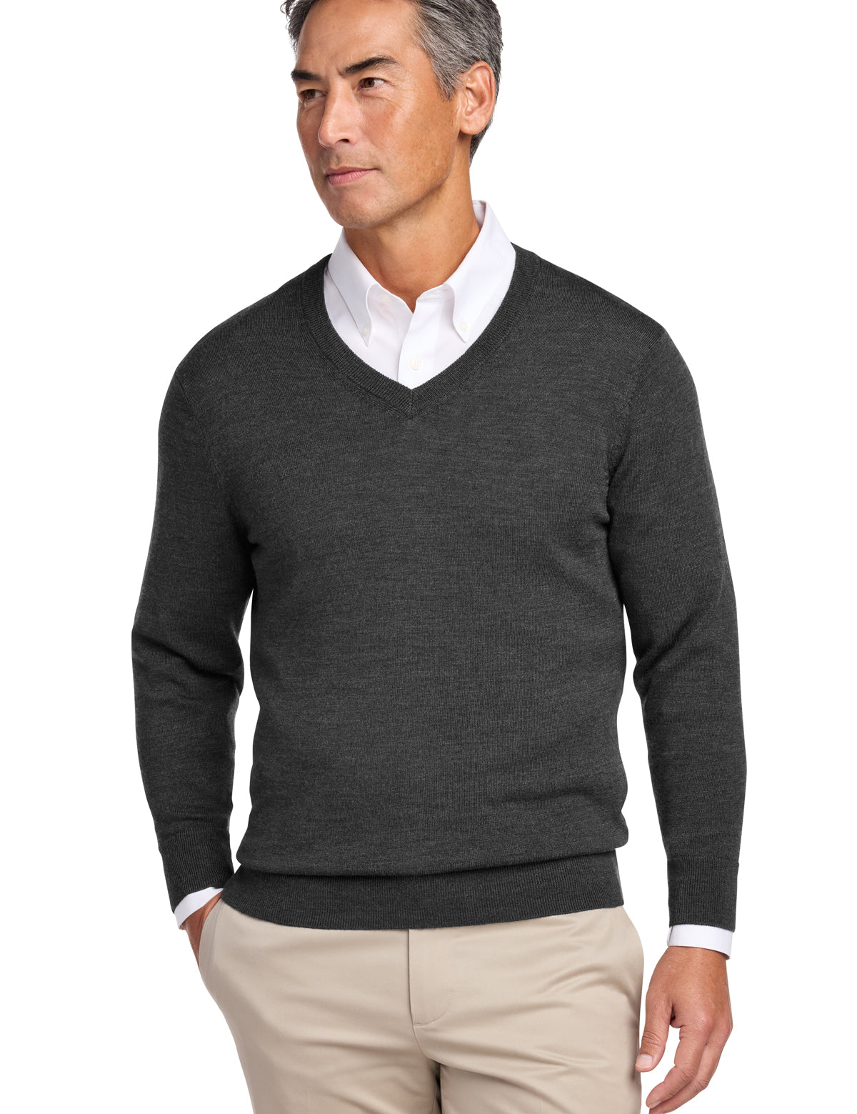 Brooks Brothers Men's Washable Merino V-Neck Sweater