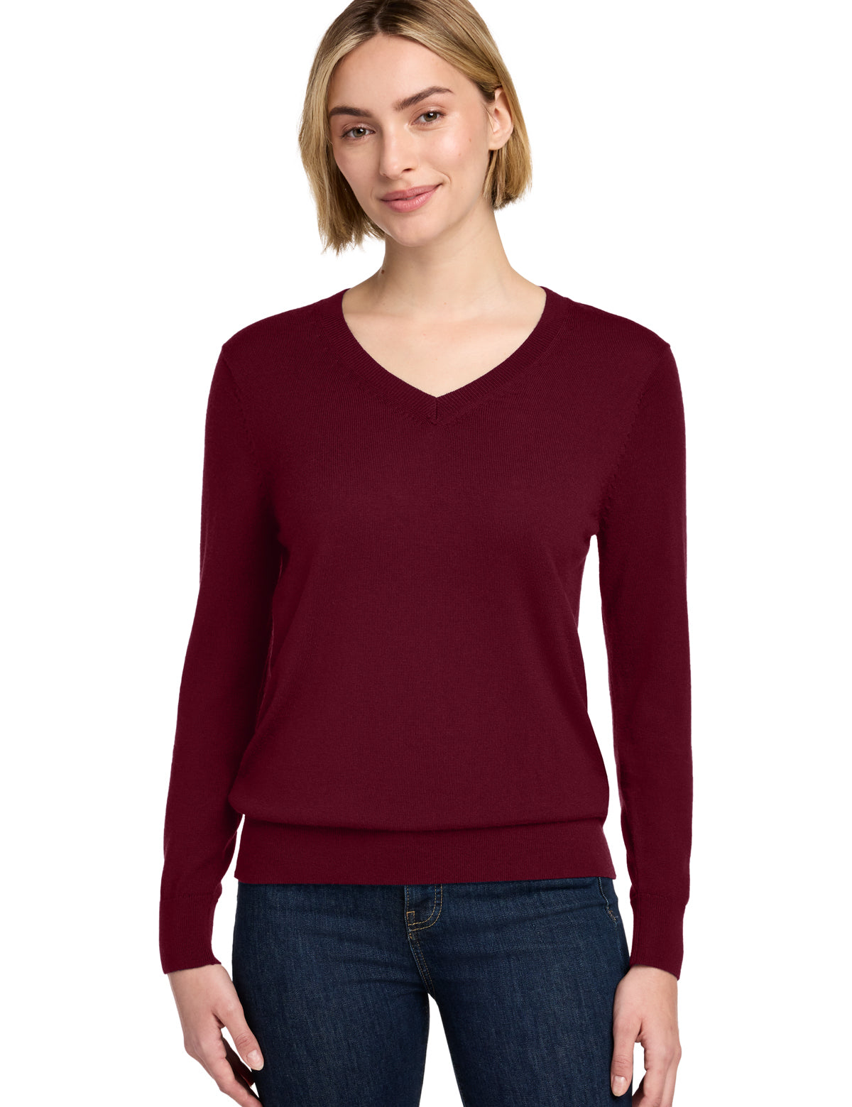 Brooks Brothers Women's Washable Merino V-Neck Sweater