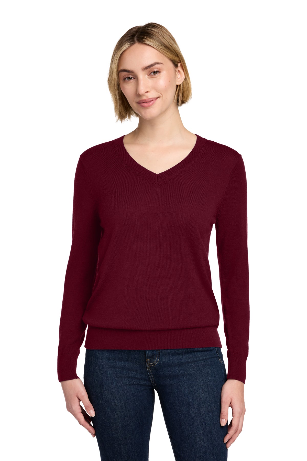 Brooks Brothers Women's Washable Merino V-Neck Sweater