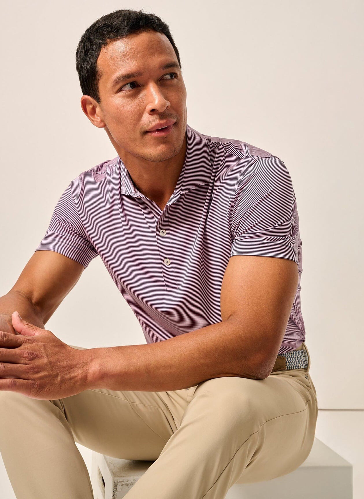Men's Lyndon Striped Polo
