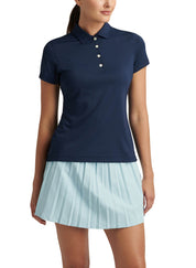 Women's Short-Sleeve Button Polo
