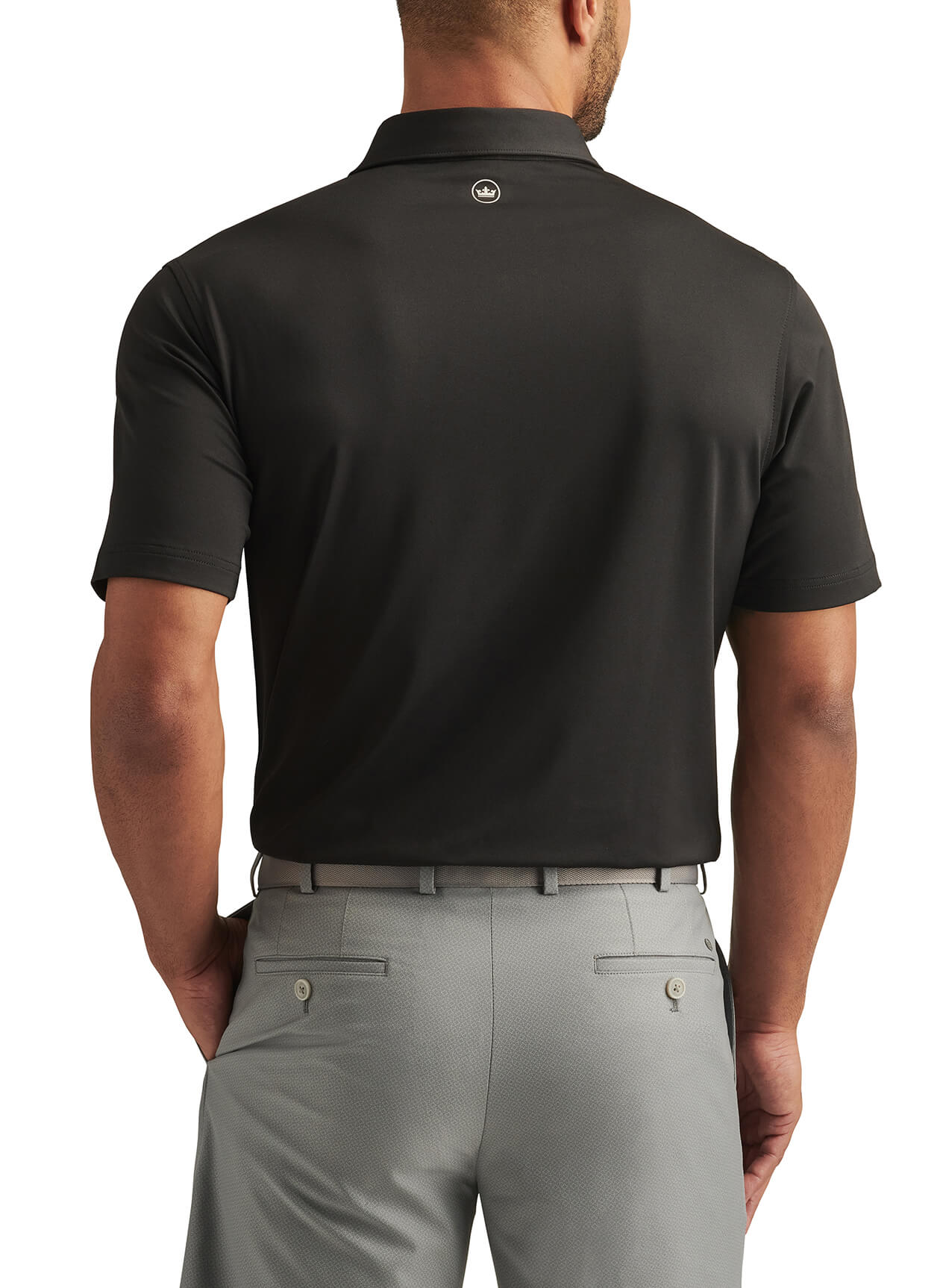Men's Solid Performance Polo - Self Colla