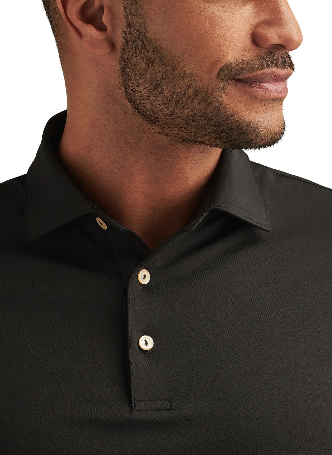 Men's Solid Performance Polo - Self Colla