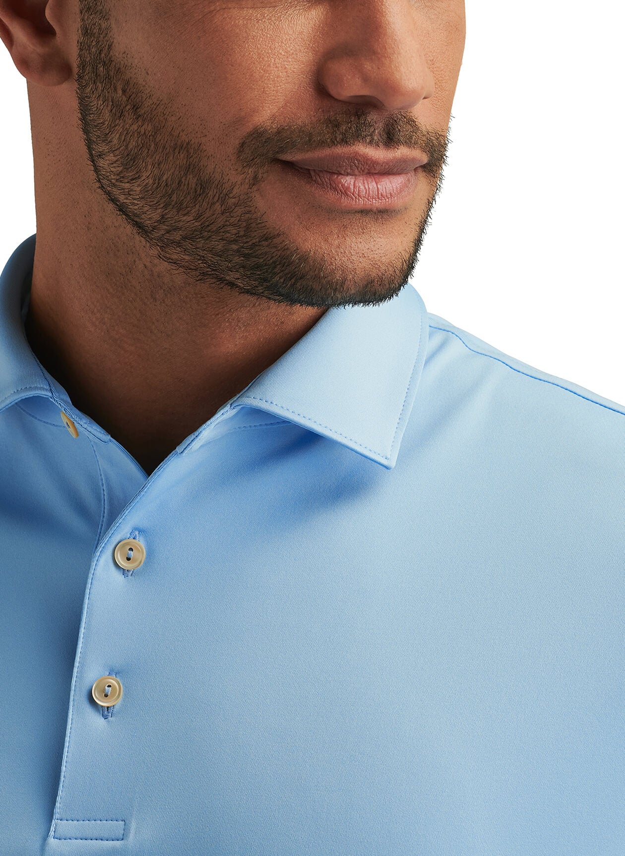 Men's Solid Performance Polo - Self Colla
