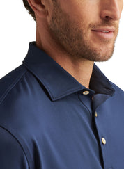 Men's Solid Performance Polo - Self Colla