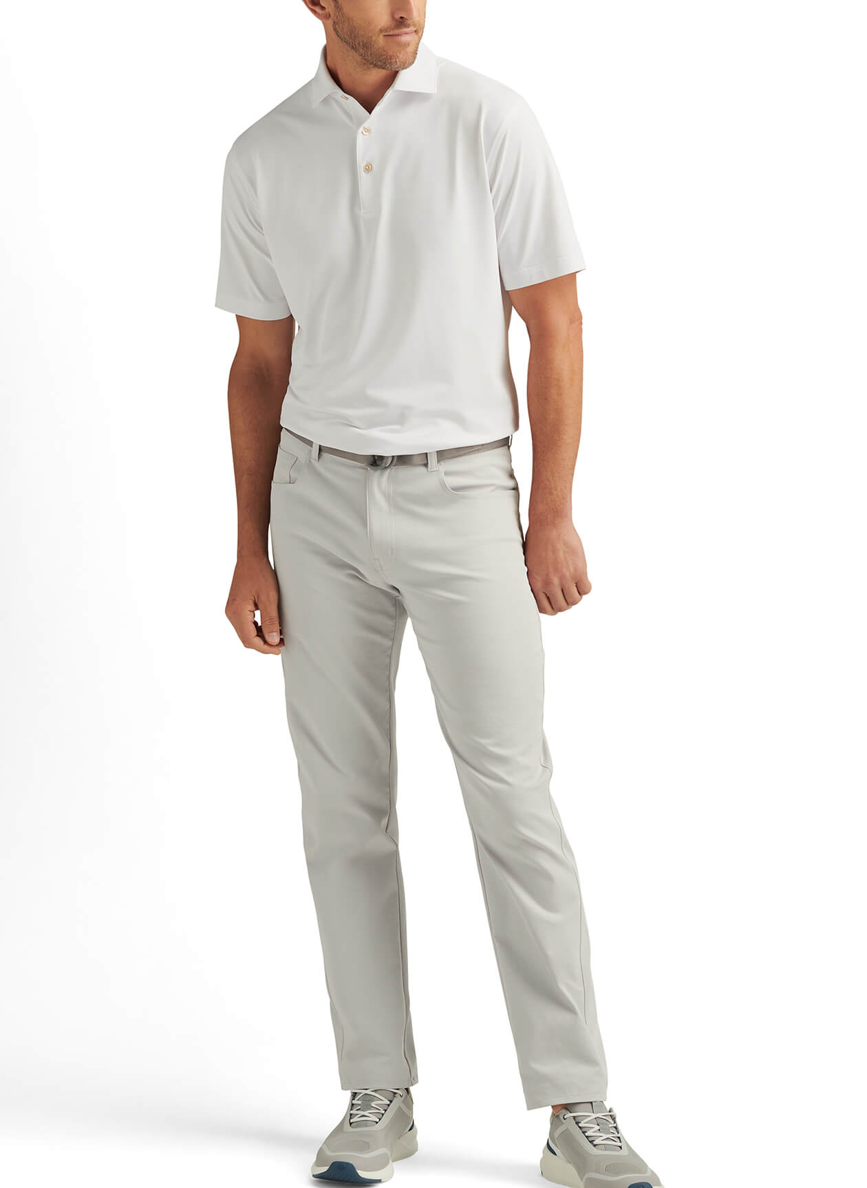 Men's Solid Stretch Polo