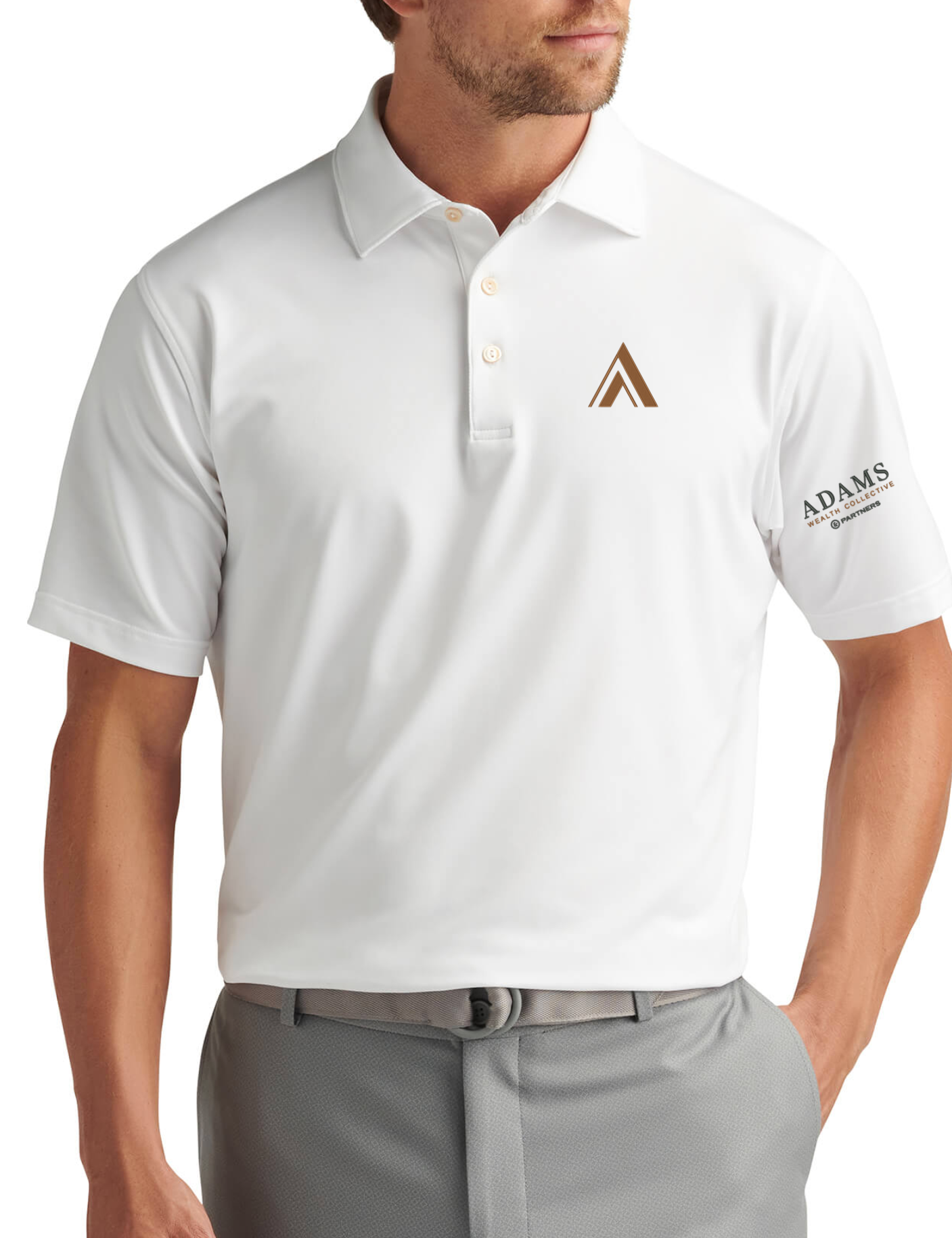 Adams Wealth Peter Millar Solid Performance Polo - Self Collar
