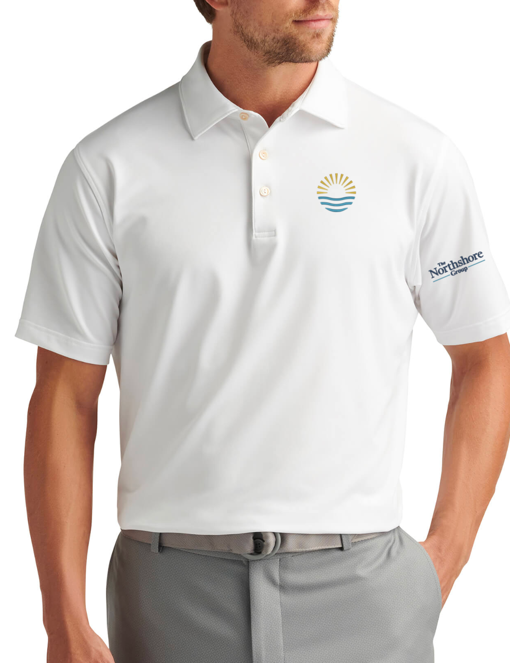 Northshore Group Peter Millar Solid Performance Polo - Self Collar