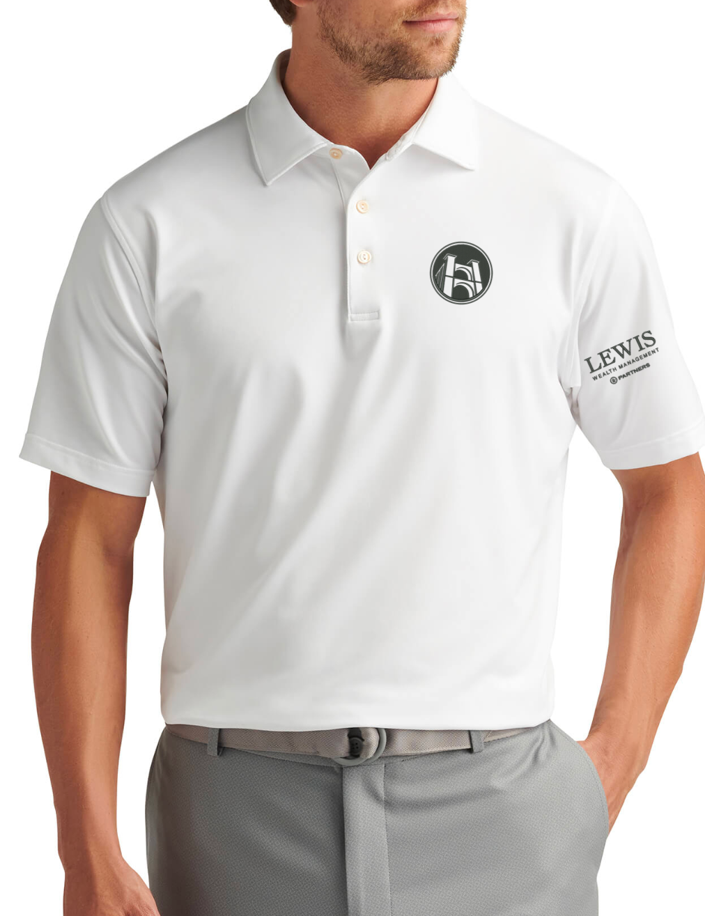 Lewis Wealth Management Peter Millar Solid Performance Polo - Self Collar
