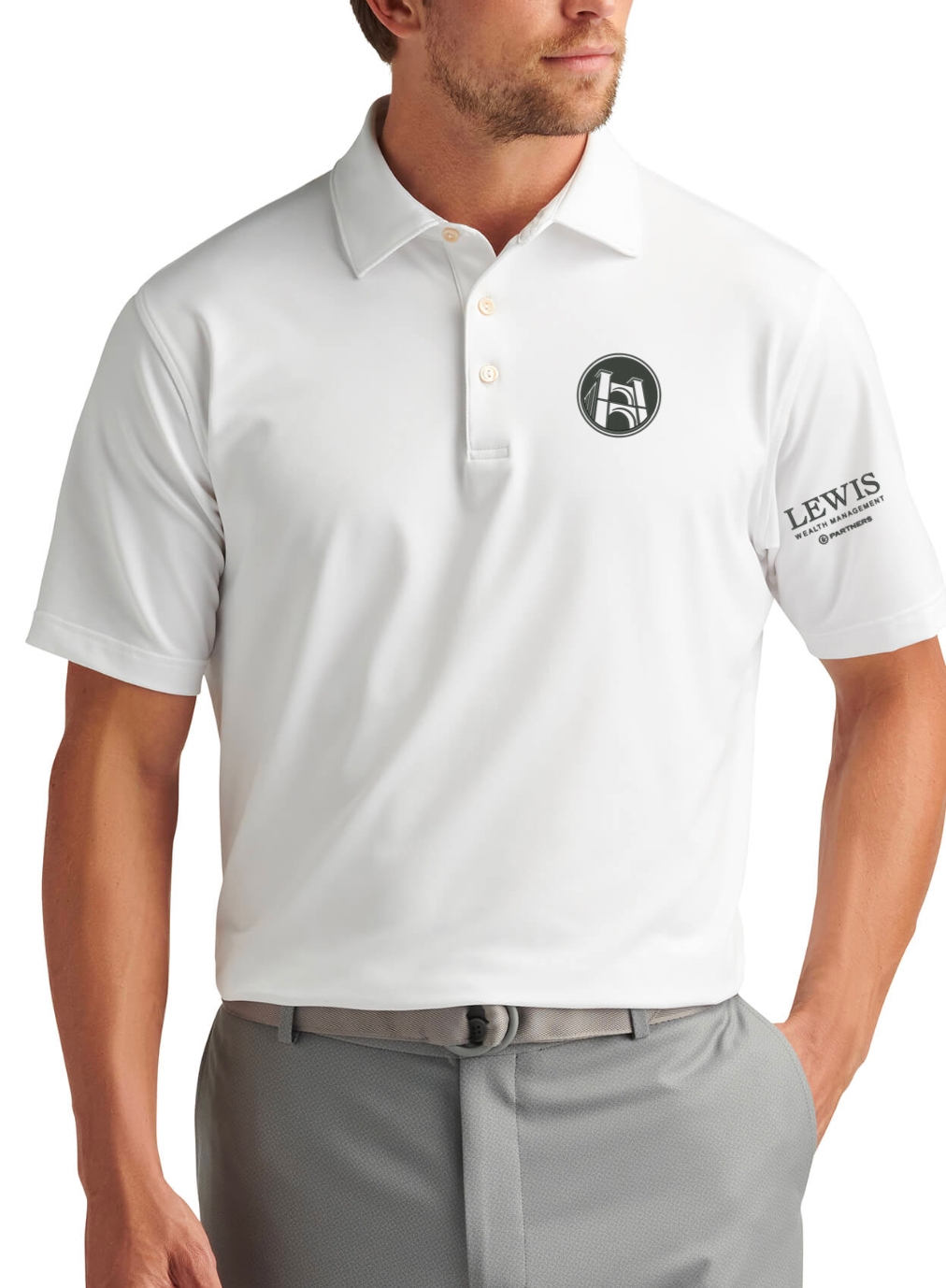 Lewis Wealth Management Peter Millar Solid Performance Polo - Self Collar