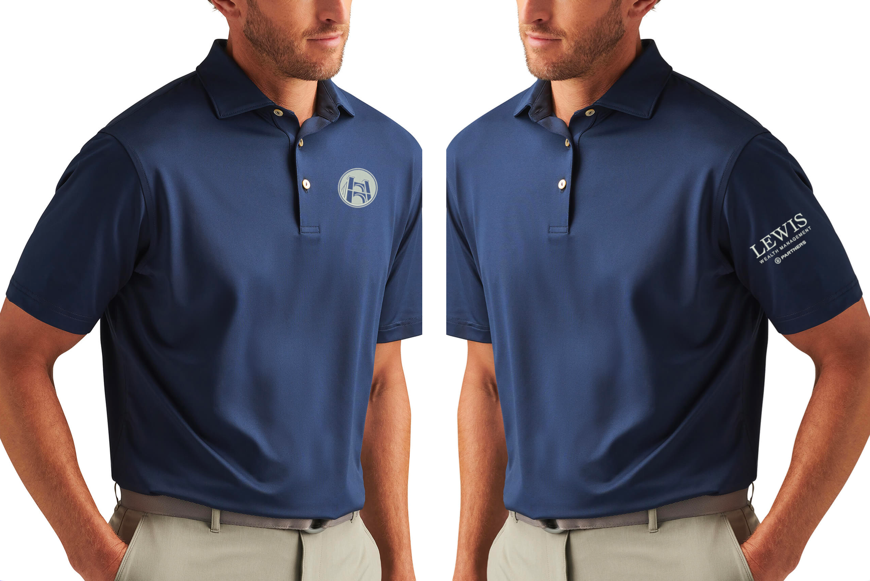 Lewis Wealth Management Peter Millar Solid Performance Polo - Self Collar