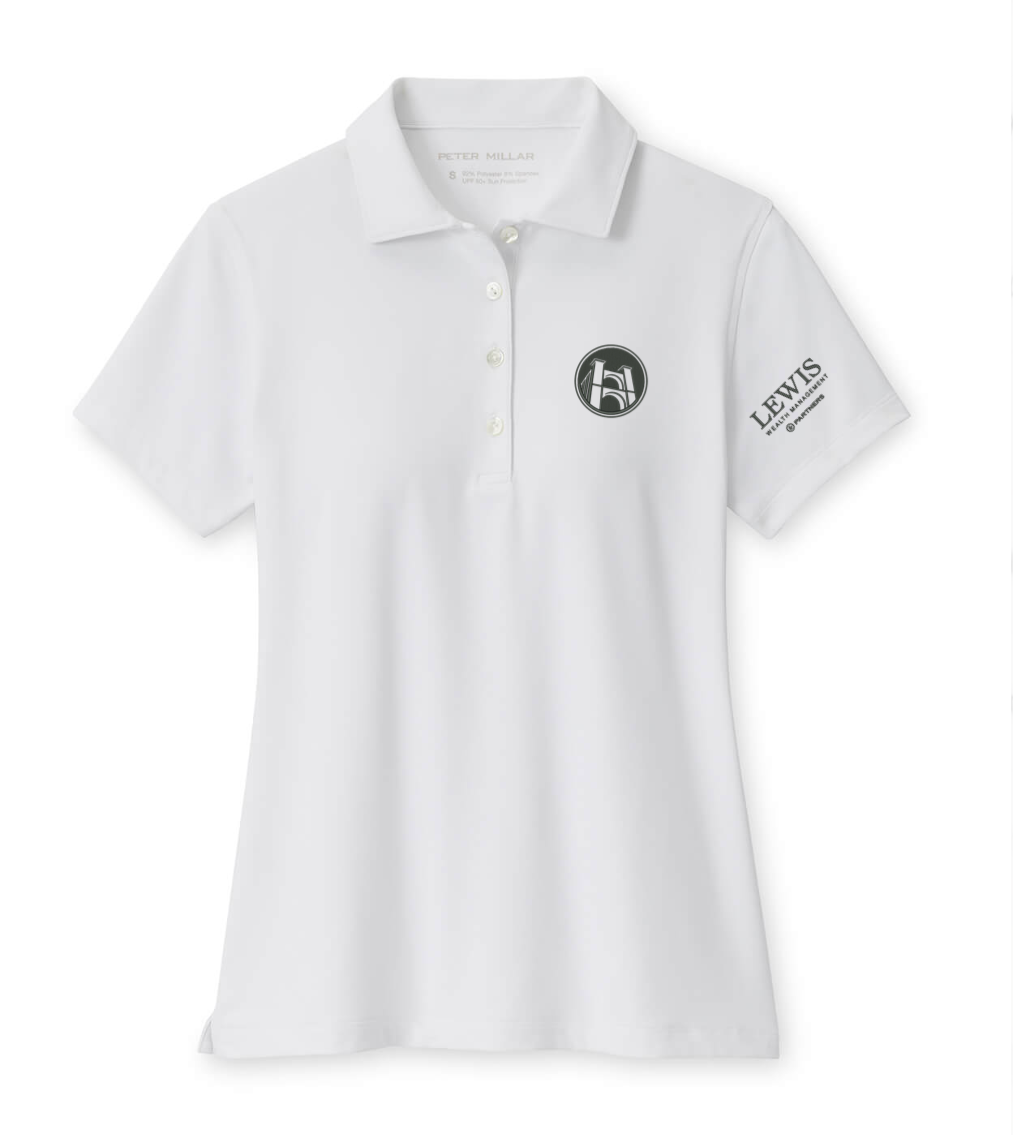 Lewis Wealth Management Peter Millar Women's Short-Sleeve Button Polo